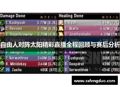 自由人对阵太阳精彩直播全程回顾与赛后分析